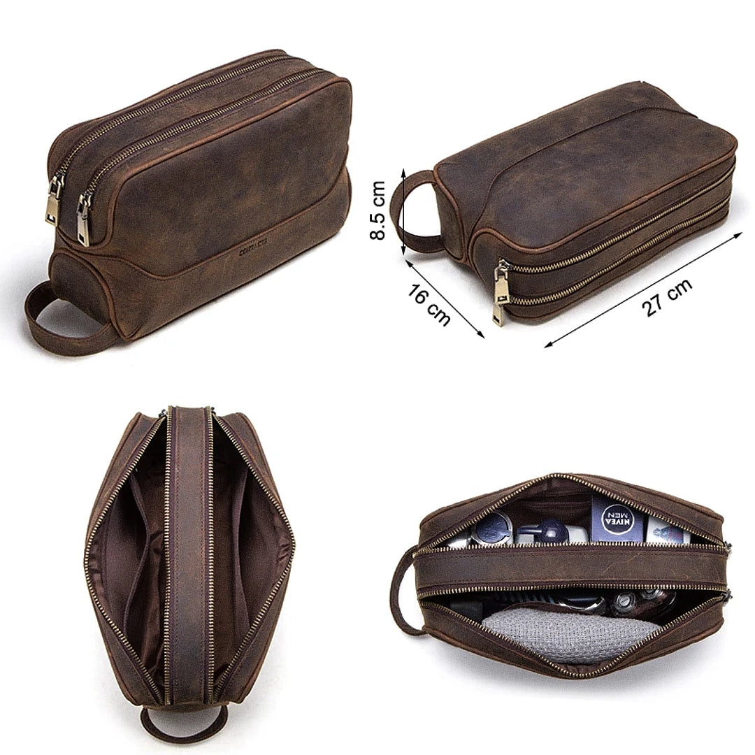 Vistorinni Leather Toiletry Bag