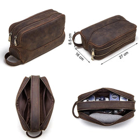 Vistorinni Leather Toiletry Bag