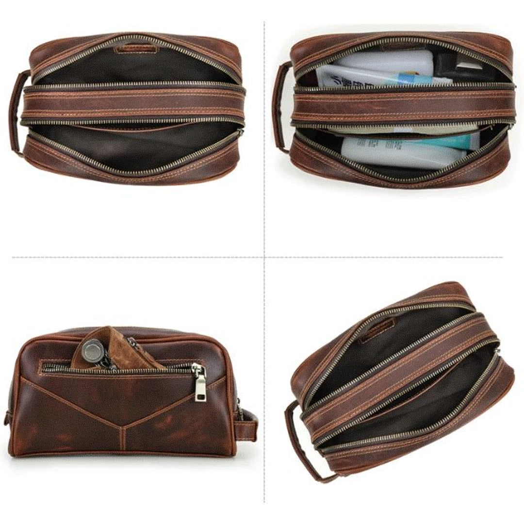 Vistorinni Hudson Leather Toiletry Bag